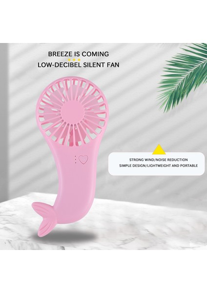 Yeni Desen Cep Hayranları USB Şarj Aleti Mini Denizkızı Öğrenci Açık Havada Taşınabilir Küçük Fan Dc Hava Soğutucu Pembe Getirmek (Yurt Dışından)