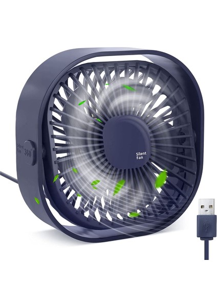 Küçük USB Masa Fanı, 3 Hızlı Taşınabilir Masa 360°DÖNEBILEN Kişisel Mini Soğutma Fanı Tak Mavi (Yurt Dışından) fiyatları