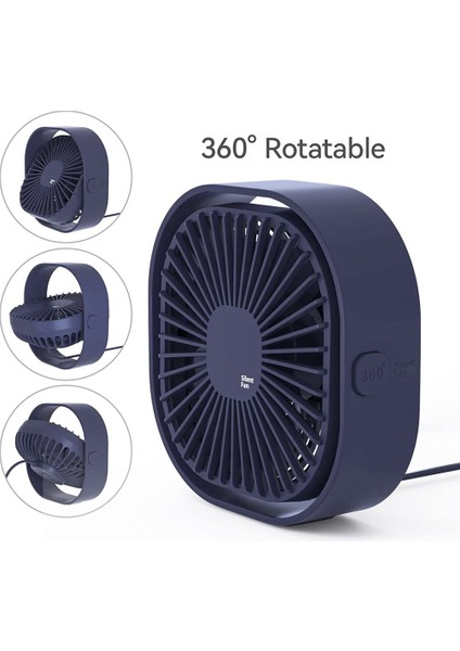 Küçük USB Masa Fanı, 3 Hızlı Taşınabilir Masa 360°DÖNEBILEN Kişisel Mini Soğutma Fanı Tak Mavi (Yurt Dışından) modelleri