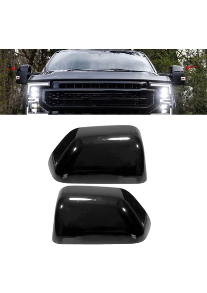 Araba Yan Ayna Kapağı ile Uyumlu F250 F350 F450 F550 2017-2023 Üst Yarım Parlak Konut Araba Aksesuarları (Yurt Dışından) fırsatları