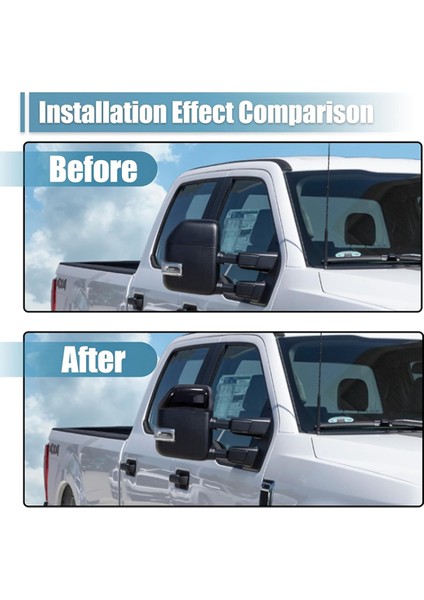 Araba Yan Ayna Kapağı ile Uyumlu F250 F350 F450 F550 2017-2023 Üst Yarım Parlak Konut Araba Aksesuarları (Yurt Dışından) indirimleri