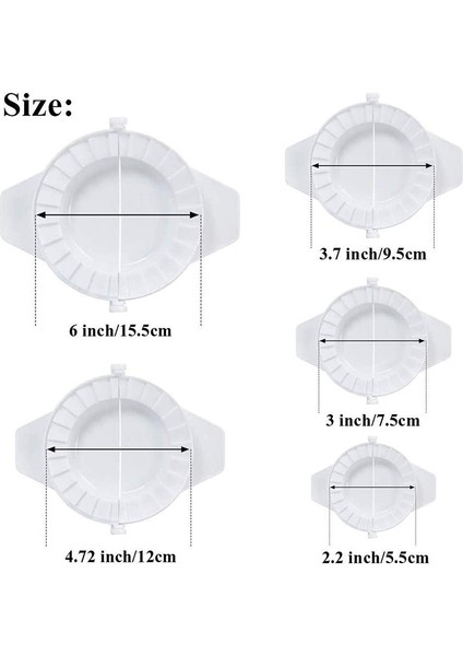 Торт В Форме,5 Adet Köfte Yapımcısı, Börek Aletleri, Farklı Boyutlarda Börek Kalıbı, El Turtaları, Köfte, Mantı Yapmak Için Mükemmel (Yurt Dışından) fiyatları