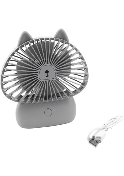 Taşınabilir Şarj Edilebilir Mini USB Fan LED Küçük Masalar Ev Hayranları Kullanışlı Masaüstü Soğutma Soğutucu Gri (Yurt Dışından) fiyatları