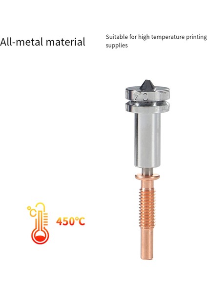 3D Yazıcı Aksesuarları Pirinç Sertleştirilmiş Hotend Nozul, 1.75MM Filament Iplik Sarf Malzemesi Baskı Kafası ile Uyumlu (Yurt Dışından)