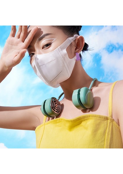 Bladeless Asılı Boyun Fanı USB Şarj Edilebilir 1800 Mah Taşınabilir Katlanabilir Spor Kulaklık Tasarımı Mini Hava Soğutucu-Yeşil (Yurt Dışından) fiyatları