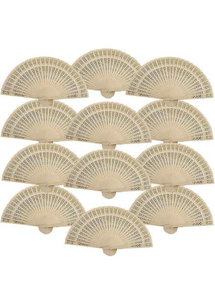 12 Adet Ahşap El Fan, Ahşap Katlanır Fanlar Toplu, Vintage Çin Hayranları, Kadınlar Için Fan Katlanabilir, Hediyeler Düğün ve Doğum Günü (Yurt Dışından) fiyatları