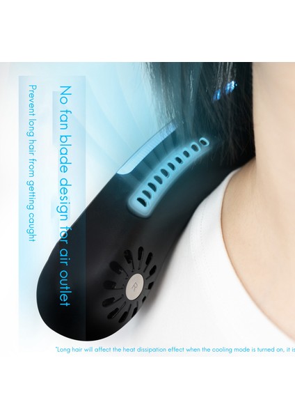 Taşınabilir Klima Boyun Fanı, Yarı Iletken Soğutucu Giyilebilir, Seyahat, Ev, Ofis Için Beyaz (Yurt Dışından)