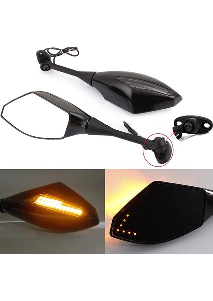 Dönüş Sinyalli Motosiklet Yan Dikiz Aynası Spor Bisiklete Uygundur CBR600RR 2003-2011 CBR1000RR 2004-2007 (Yurt Dışından) indirimleri