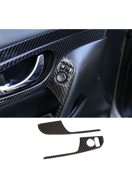 Karbon Fiber Abs Dikiz Aynası Ayar Anahtarı Paneli Kapak Trim 2014-2018 Dekorasyon Çıkartmaları ile Uyumlu (Yurt Dışından) fiyatları