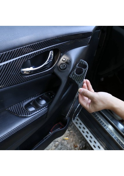 Karbon Fiber Abs Dikiz Aynası Ayar Anahtarı Paneli Kapak Trim 2014-2018 Dekorasyon Çıkartmaları ile Uyumlu (Yurt Dışından) fırsatları