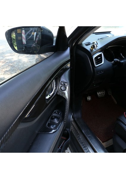 Karbon Fiber Abs Dikiz Aynası Ayar Anahtarı Paneli Kapak Trim 2014-2018 Dekorasyon Çıkartmaları ile Uyumlu (Yurt Dışından) indirimleri