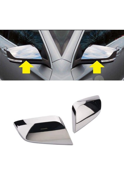 Çift Yan Kapı Ayna Kapakları Dikiz Aynası Kapağı Kapağı Kaplaması 2014-2020 Krom ile Uyumlu (Yurt Dışından) indirimleri