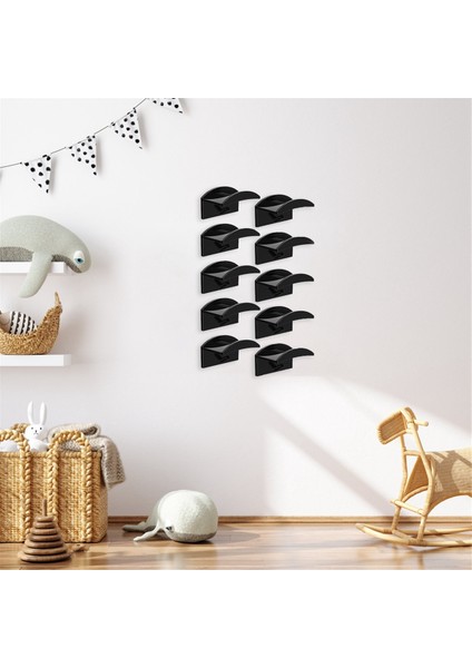 Beyzbol Şapkaları Için Duvar Şapka Rafları Için 12 Adet Yapışkanlı Şapka Kancaları, Minimalist Şapka Rafı Tasarımı, Güçlü Şapka Askıları (Yurt Dışından)