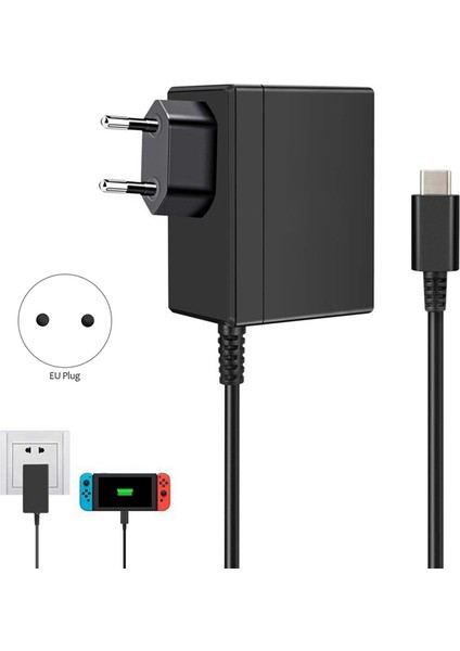 Ac Adaptör Şarj Cihazı Ns Oyun Konsolu ile Uyumlu Duvar Seyahat Ev Şarjı 15 V 2.6A USB Tip C Güç Ab Tak (Yurt Dışından) fiyatları