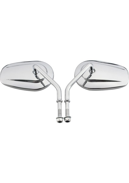 8mm Krom Motosiklet Sportster Aynalar Uzun Kök Road Street Glide Road Glide Softail 1982-2020 ile Uyumlu (Yurt Dışından)