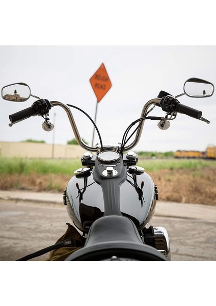 8mm Krom Motosiklet Sportster Aynalar Uzun Kök Road Street Glide Road Glide Softail 1982-2020 ile Uyumlu (Yurt Dışından) indirimleri