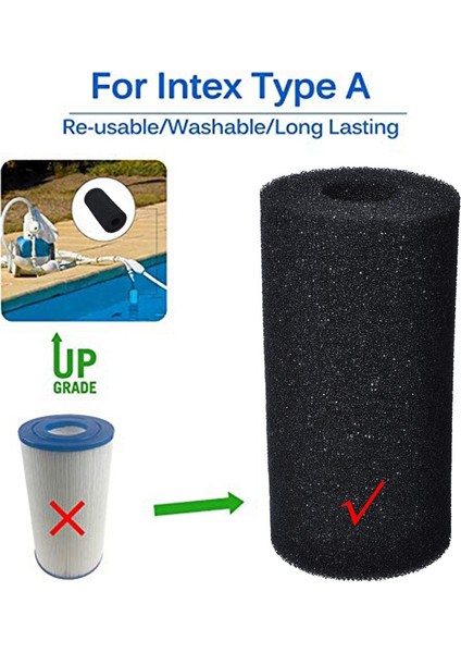 Paket Filtre ile Uyumlu Tip A ile Uyumlu Yeniden Kullanılabilir Yıkanabilir Sıcak Küvet Yüzme Havuzu Temizleme Aracı Uyumlu (Yurt Dışından)