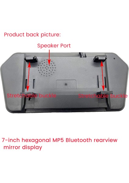 7 Inç Mp5 Dikiz Aynası Ekran Geri Vites Izleme Ekranı Araba Dikiz Aynası Monitörü (Yurt Dışından) modelleri
