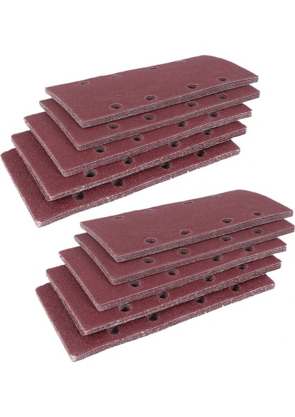 50 Adet Zımpara Pedleri, Zımpara Kağıdı Cırt Cırtlı Kum Levha 93X185MM Delikli 8 Delikli Tahıl 40/60/80/120 (Yurt Dışından)