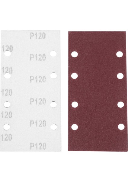 50 Adet Zımpara Pedleri, Zımpara Kağıdı Cırt Cırtlı Kum Levha 93X185MM Delikli 8 Delikli Tahıl 40/60/80/120 (Yurt Dışından)