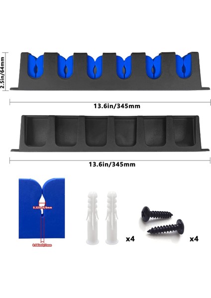 Garaj Kapısı Için 2x Olta Kamışı Tutucu Duvara Montaj, Tekne Için Olta Depolama Rafı, Dikey 6-Rod Organizatör Rafları (Yurt Dışından)