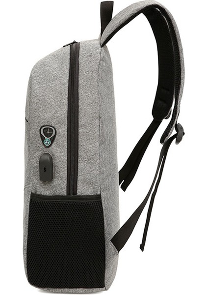 Adam Dizüstü Sırt Çantası USB Şarj Bilgisayar Sırt Çantaları Rahat Tarzı Büyük Sırt Çantası Iş Seyahat Çantası Mochilas Hombre Sırt Çantası Siyah (Yurt Dışından) fırsatları