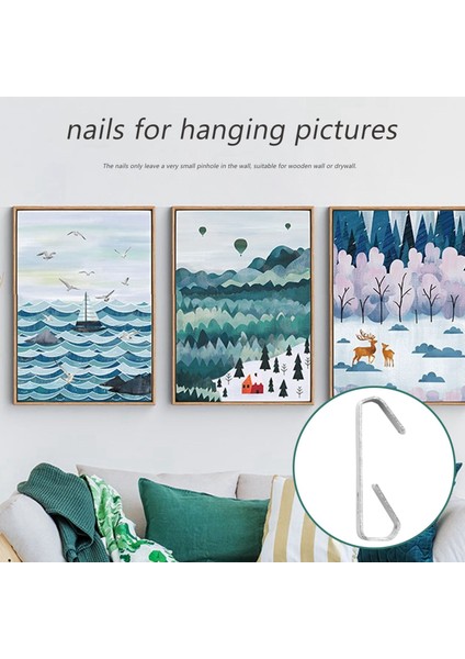 100 Adet Resim Askıları 30LBS, Çivili Fotoğraf Çerçevesi Kancaları, Tuval Için Resim Asma Kiti, Saat, Ev Dekorasyonu (Yurt Dışından) fiyatları