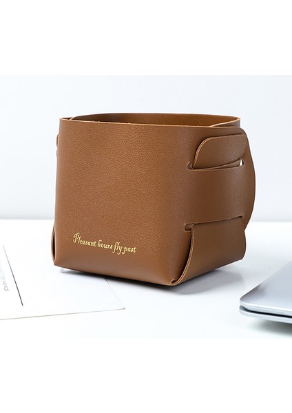 Deri Katlanır Kare Zar Depolama Sepeti Anahtarlar Için Taşınabilir Çeşitli Eşyalar Depolama Sepeti Kozmetik Depolama - C (Yurt Dışından) fiyatları