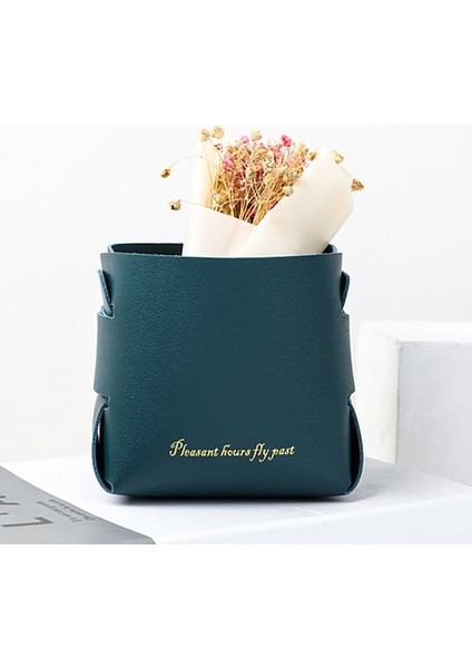 Deri Katlanır Kare Zar Depolama Sepeti Anahtarlar Için Taşınabilir Çeşitli Eşyalar Depolama Sepeti Kozmetik Depolama - C (Yurt Dışından) fırsatları