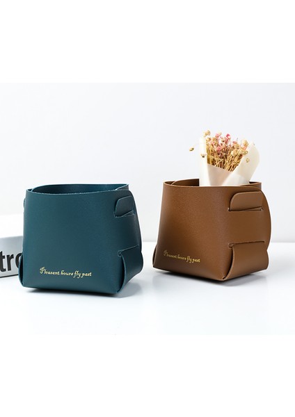 Deri Katlanır Kare Zar Depolama Sepeti Anahtarlar Için Taşınabilir Çeşitli Eşyalar Depolama Sepeti Kozmetik Depolama - C (Yurt Dışından) indirimleri