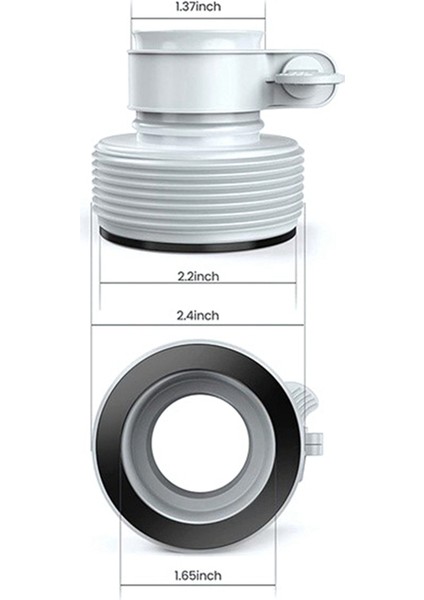 4 Adet Havuz Hortumu Adaptörü 1.25 Inç Ila 1.5 Inç Tip B Hortum Adaptör Kelepçesi Bağlantı Parçaları Dönüştürücü ile Uyumlu Havuz Filtre Pompası (Yurt Dışından)