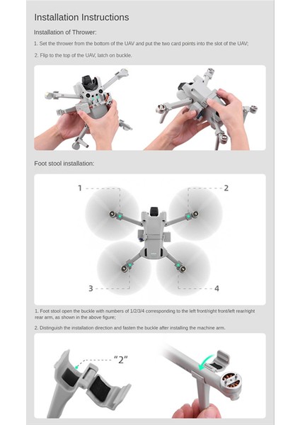 Mini 3 Drone Airdrop Airdrop Sistemi ile Uyumlu Mını 3 Pro ile Uyumlu Atıcı Yem Alyans Hediye Atma Teslimatı (Yurt Dışından)
