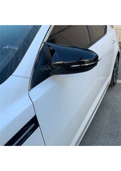 1 Çift Dikiz Aynası Kapağı Konut Öküz Boynuz Trim Kapaklar ile Uyumlu K5 2011-2015 Yan Ayna Etiketi Karbon (Yurt Dışından) modelleri