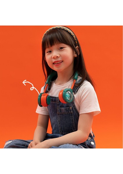 Taşınabilir Asma Boyun Fanı USB Şarj Edilebilir 4800MAH Sevimli Hava Soğutma Bladeless Spor Mini Soğutucu - Pembe (Yurt Dışından)