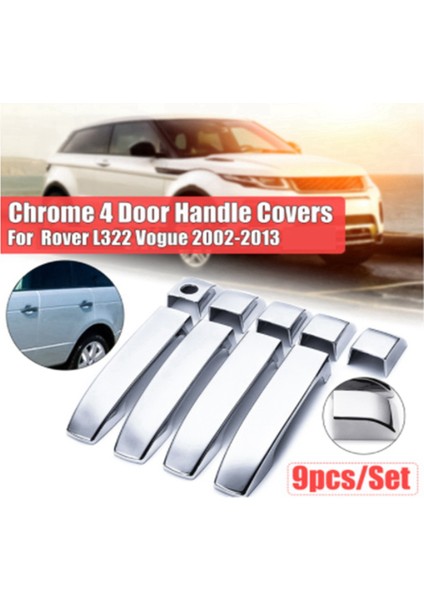 9 Adet Krom Kaplama Araba Kapı Kolu Kapağı Trim Etiket Aralığı L322 2002-2012 ile Uyumlu (Yurt Dışından) indirimleri