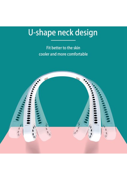 Mini El Ücretsiz Boyun Fanı, Giyilebilir USB Taşınabilir Tembel Boyun Bandı Asılı Spor Açık Seyahat Için Halter Fan Hava Soğutucu, Yeşil (Yurt Dışından) indirimleri