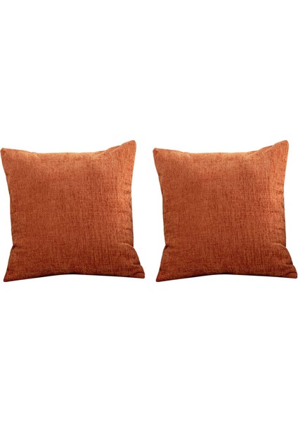 Yanmış Turuncu Yastık Kapakları 18X18 Inç 4'lü Set Modern Çiftlik Evi Rustik Dekoratif Kırlent Örtüsü Kare Yastık Kılıfı (Yurt Dışından)