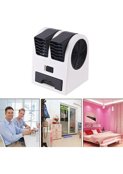 Mini Klima 3'ü 1 Arada Fan Nemlendirici Arıtma Ev/dış Mekan Usb/pil ile Çalışan Taşınabilir Sessiz Soğutucu (Yurt Dışından)
