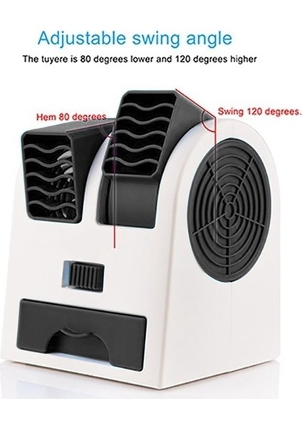 Mini Klima 3'ü 1 Arada Fan Nemlendirici Arıtma Ev/dış Mekan Usb/pil ile Çalışan Taşınabilir Sessiz Soğutucu (Yurt Dışından)