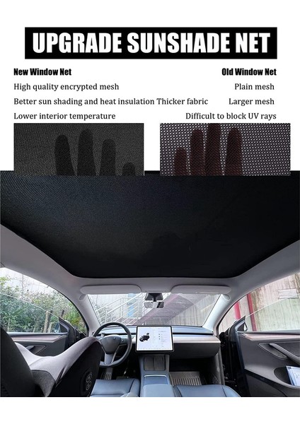 Çatı Güneşliği, Panoramik Çatı Pencere Yalıtımı Uv Işınlarına Karşı Koruma Güneşlik 2021 2022 Model Y Aksesuarlarına Uyumlu (Yurt Dışından) fırsatları