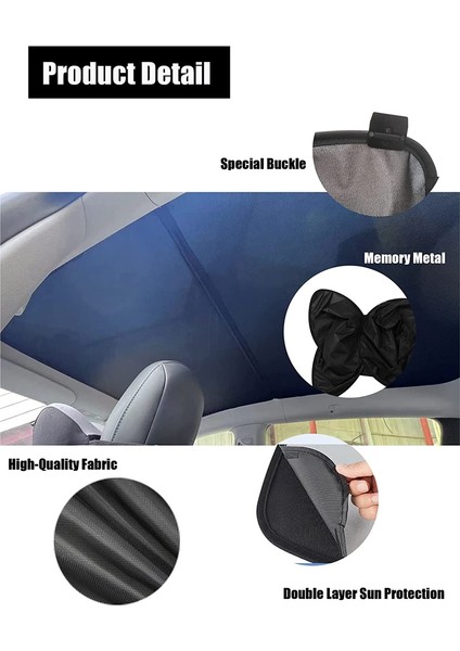 Çatı Güneşliği, Panoramik Çatı Pencere Yalıtımı Uv Işınlarına Karşı Koruma Güneşlik 2021 2022 Model Y Aksesuarlarına Uyumlu (Yurt Dışından) indirimleri