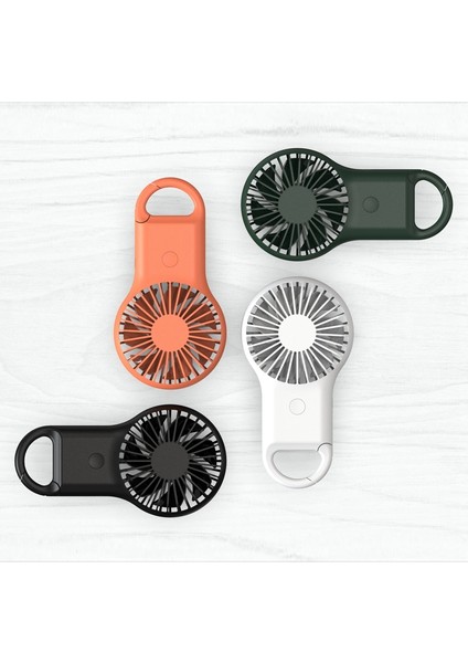 Yeni Karabina Fanlar USB Şarj El 7 Renk Işıkları ile Taşınabilir Küçük Fan Mini Hava Soğutucu Yeşil (Yurt Dışından)