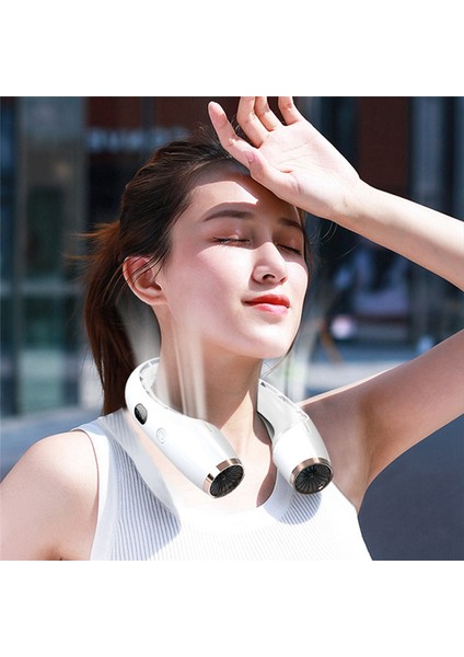 4000MAH Yaz Boyun Fanı Taşınabilir Soğutucu Mini Elektrikli Şarj Edilebilir Soğutma Açık Beyaz Için Bladeless (Yurt Dışından) fırsatları