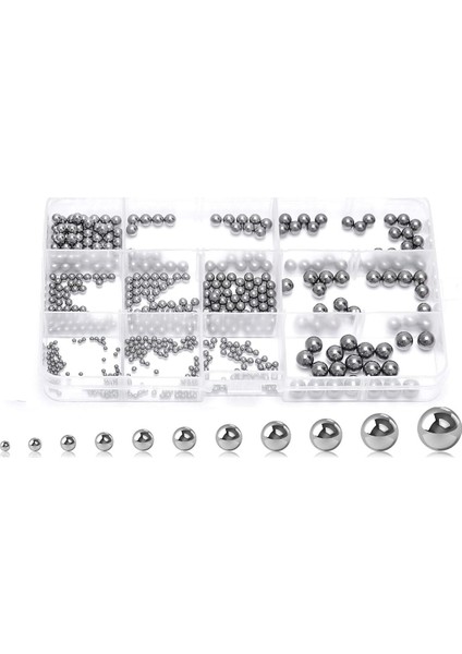 1040 Adet Hassas Çelik Bilyalı Rulmanlar, 2-8mm Toplar Manyetik Gevşek Bisiklet Rulman Topları Çeşitler Kiti (Yurt Dışından)