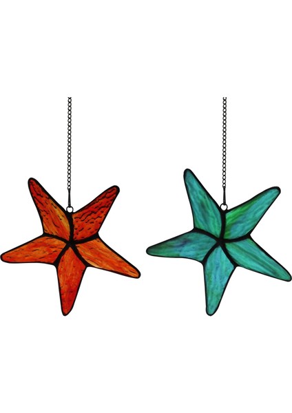 Vitray Pencere Asılı Denizyıldızı Dekoru, Pencere Için Yıldız Balık Suncatcher, Duvar Dekoru, Kabuklar ve Deniz Yıldızı Süslemeleri (Yurt Dışından)