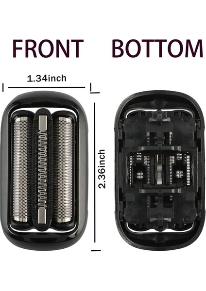 4 Paket Serisi 5/6 53B Braun Elektrikli Folyo Tıraş Makinesi Için Yedek Kafa 5020CS 5018S 5035S 5049CS 5050CS 6020S 6040CS (Yurt Dışından) fırsatları