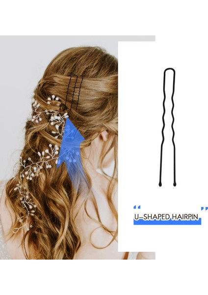 300 Adet 6 cm U-Şekilli Saç Tokası, Bayanlar Saç Topuz Saç Tokası, Saklama Kutusu ile Küçük Saç Tokası, Siyah (Yurt Dışından) fiyatları