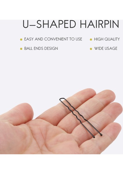 300 Adet 6 cm U-Şekilli Saç Tokası, Bayanlar Saç Topuz Saç Tokası, Saklama Kutusu ile Küçük Saç Tokası, Siyah (Yurt Dışından) indirimleri