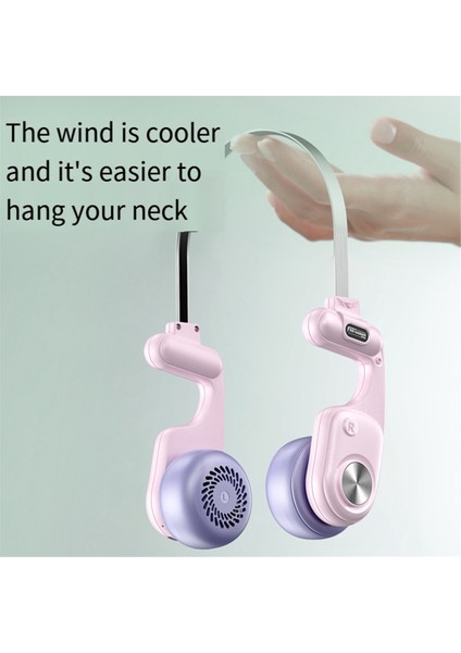 Taşınabilir Boyun Fanı, 1600MAH Şarj Edilebilir Giyilebilir Kişisel Fan, 5 Hız Ayarlanabilir, Seyahat Beyazı Için (Yurt Dışından)