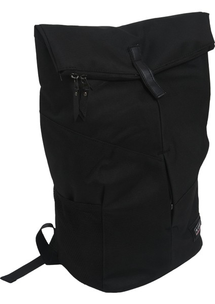 Moda Kanvas Rulo Omuz Çantası Renk Üniversite Öğrenci Çantası Büyük Kapasiteli Seyahat Spor Sırt Çantası Siyah (Yurt Dışından) indirimleri